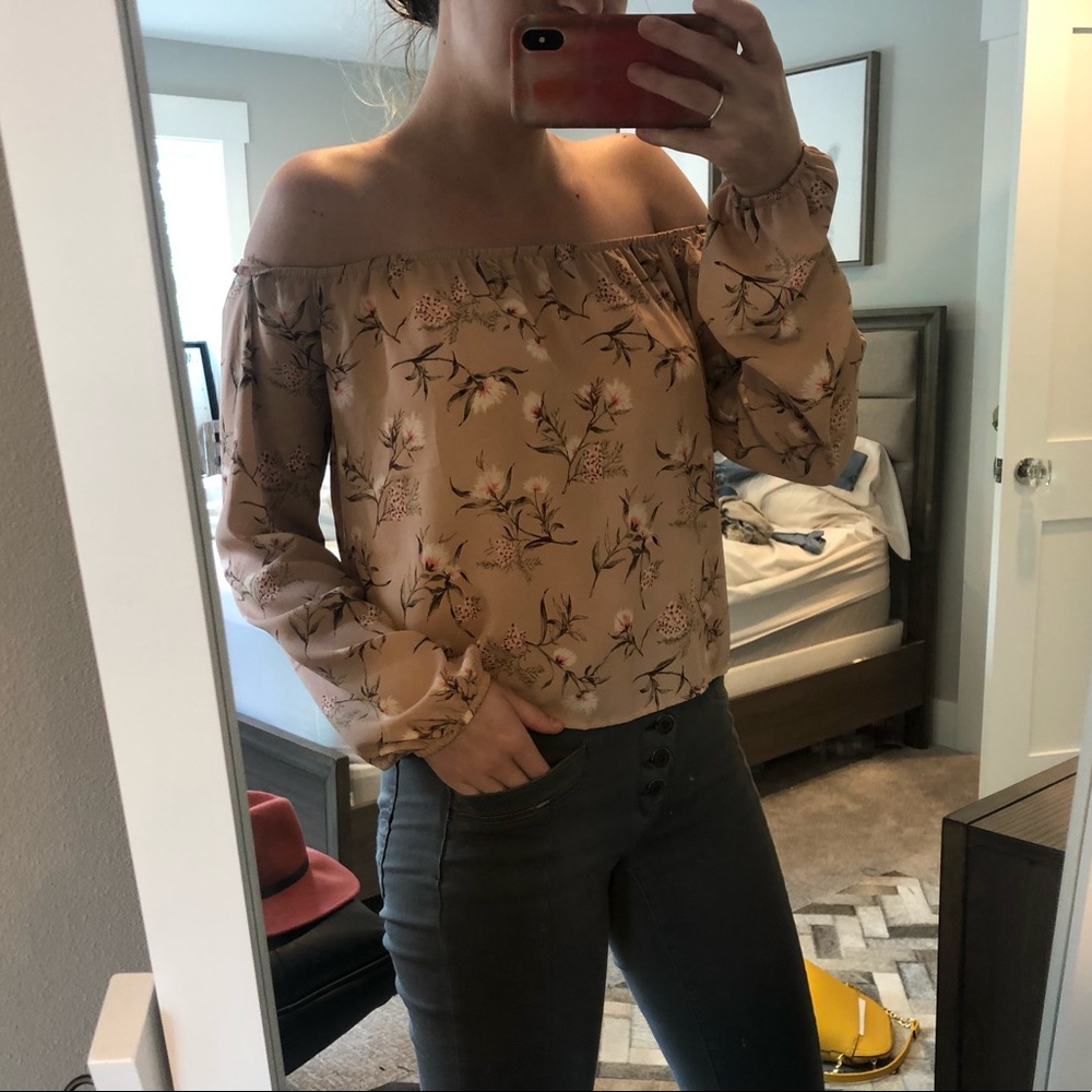 Floral off the shoulder blouse